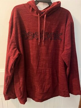 Reebok Men's Burgundy Hooded Pullover Sweatshirt XXL